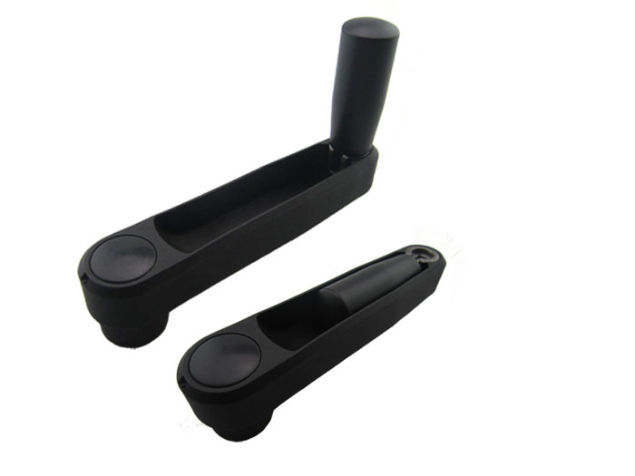 Crank handles with folding-away handle